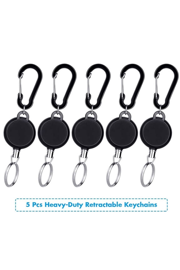 2026 New 5Pcs Retractable Keychain High Resilience Retractable Keychain Heavy Duty Easy Access Key Holder for Keychain Compact Design for Office Home Keys Bags Outdoor Use.