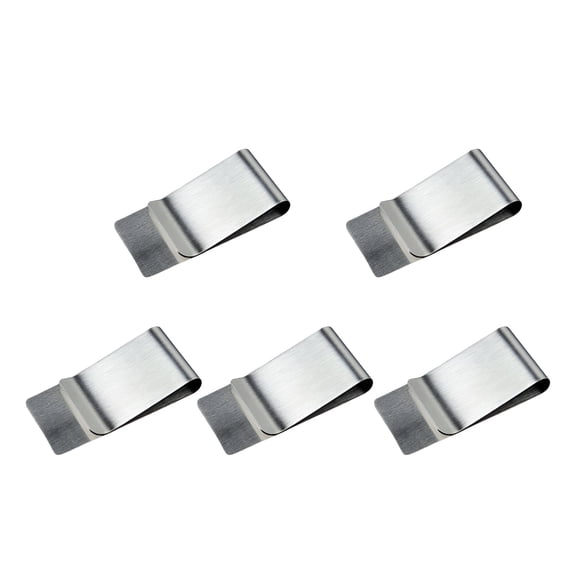 DESIGNICE 2026 New 5Pcs Stainless Steel Cash Clip Money Holder Wallet Men for Everyday Use, Travel, Office, Business, Shopping, Gift Giving