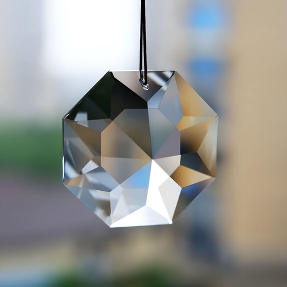 DESIGNICE 2026 New 60Mm Color Hanging Crystals Suncatcher Window Hanging Decoration for Window, Home Decor, Garden, Living Room, Office, Sunlight Reflection, Decorative Ornament