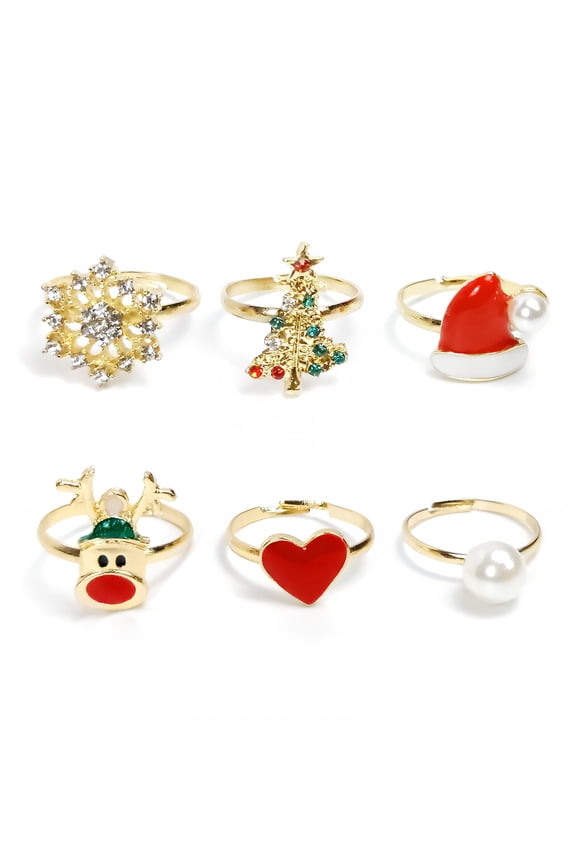 2026 New 6Pcs Rings for Women Non Tarnish Skin Friendly Stackable Rings Dependable Construction Cute Rings for Daily Wear Gifts Parties