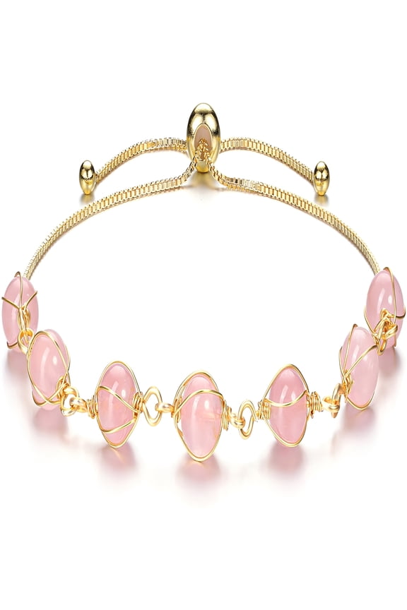 2026 New 7 Chakra Bracelet Healing Crystal Stone Beads Ankle Bracelet Adjustable Gold Plated Bracelet for Women Girls Girlfriend Birthday Gift Mom Gift