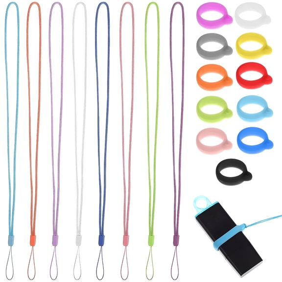 DESIGNICE 2026 New 8 Pcs Lanyard Anti-Lost Round Rings Strap Detachable Neck Lanyards for Id Badges Keys for Work, Events, Conferences, Holding Keys, Office Use, Personal Items.