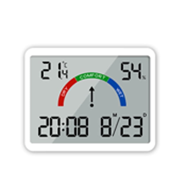 DESIGNICE 2026 New Alarm Clock Efficient Digital Clock with Temperature and Humidity Tracker Functional Bedside Clock with Magnetic Back for Fridge Or Wall Mounting for Bedroom Kitchen Office
