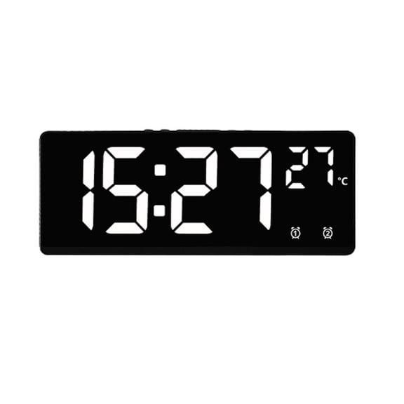 DESIGNICE 2026 New Alarm Clock Flexible Digital Clock Temperature Display Led Bedside Clock Smart Voice Controlled Alarm Clock for Bedrooms Desks Nightstands Dorm Rooms