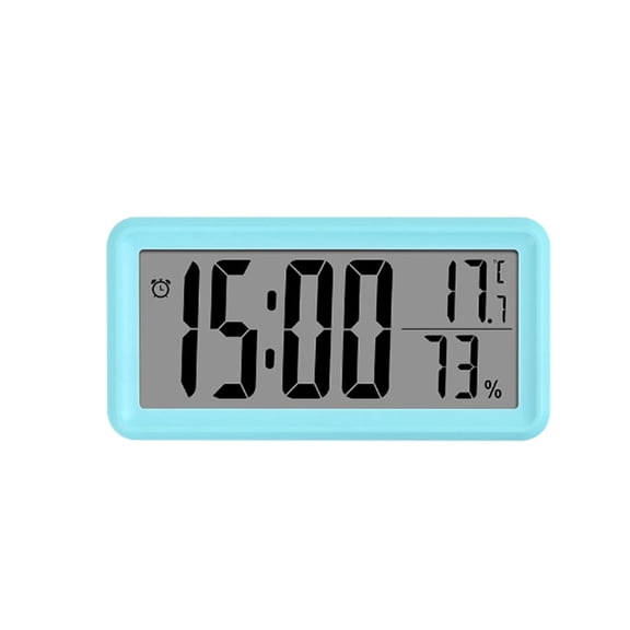 DESIGNICE 2026 New Alarm Clock Large Lcd Display Digital Clock Versatile Bedside Clock with Built in Temperature and Humidity Sensor for Bedrooms Office Study Home Travel.