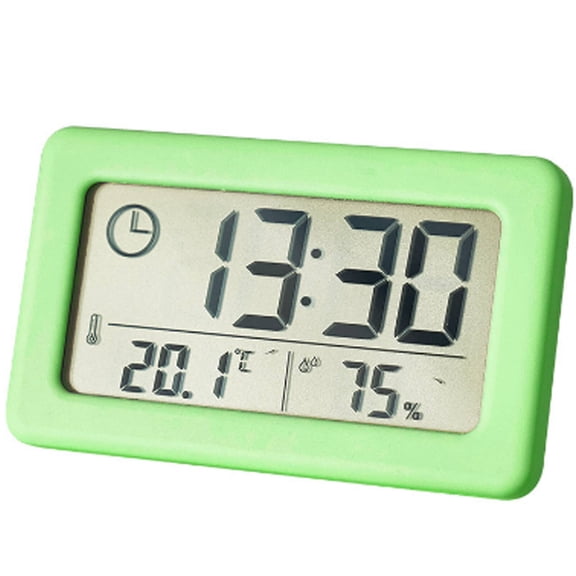 DESIGNICE 2026 New Alarm Clock,Lcd Display Digital Clock with Time & Humidity,Stylish Bedside Clock with Wall Mount Option for Bedroom,Home,Office,Study,Travel