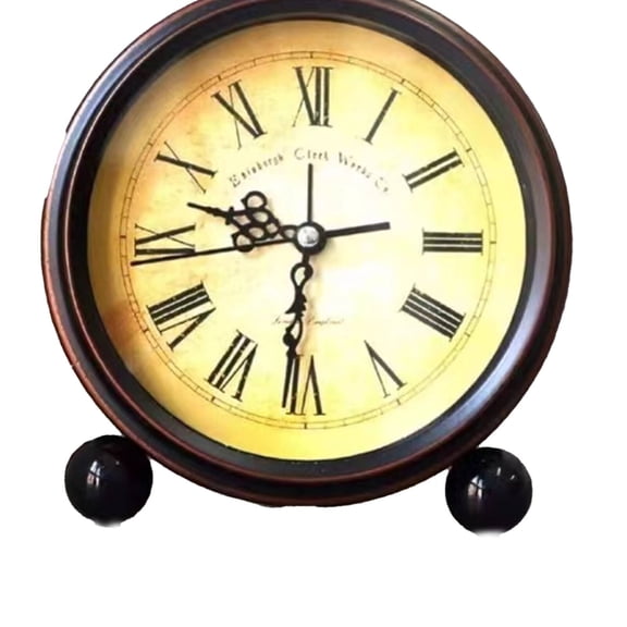 DESIGNICE 2026 New Alarm Clock Luxury Metal Frame Table Clock with Large Numbers Quiet Silent Movement Alarm Clock for Bedroom Office Living Room