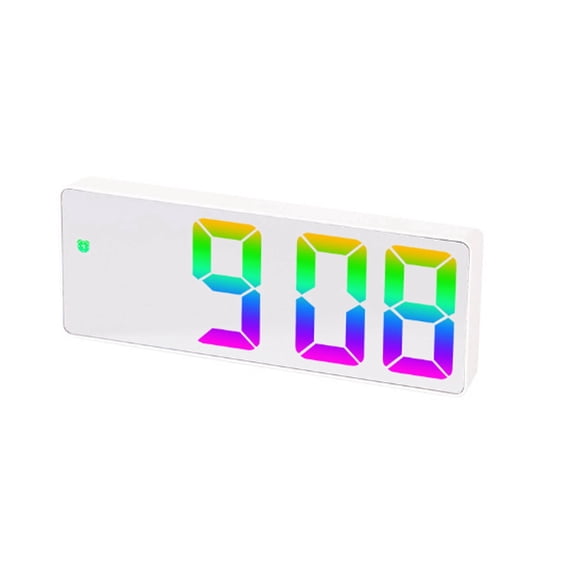 DESIGNICE 2026 New Alarm Clock,Modern Adjustable Brightness Digital Clock,Efficient Night Mode Bedside Clock,Voice Activated Display with Dual Power Support and 5 Modes