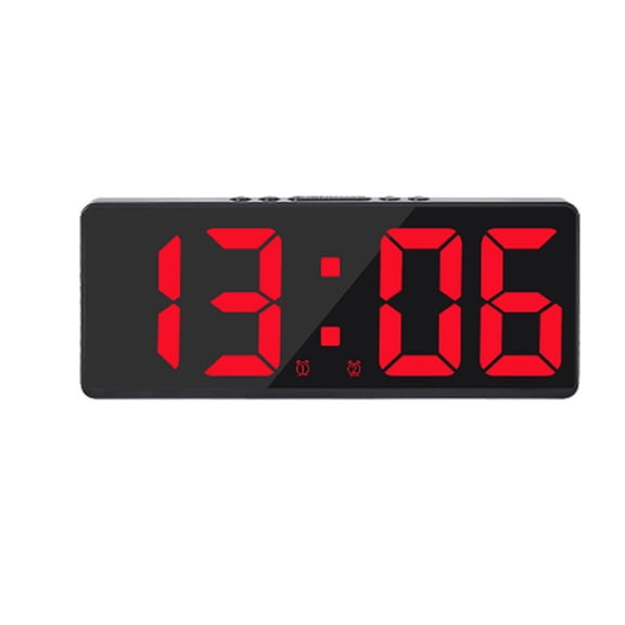 DESIGNICE 2026 New Alarm Clock,Natural Wooden Digital Clock,Functional Bedside Clock,Intelligent Alarm Clock with Real Time Temp & Humidity Monitoring