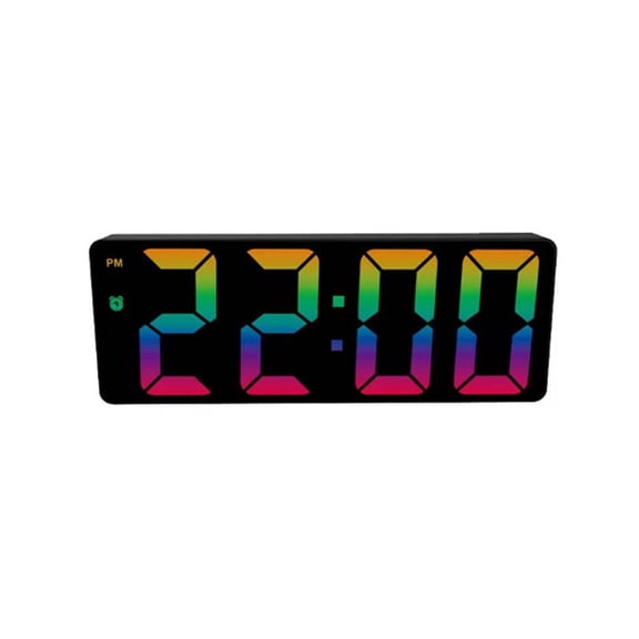 DESIGNICE 2026 New Alarm Clock,Smart Adjustable Brightness Digital Clock,Energy Saving Night Mode Bedside Clock,Voice Controlled Clock with Dual Power Supply and 5 Display Modes
