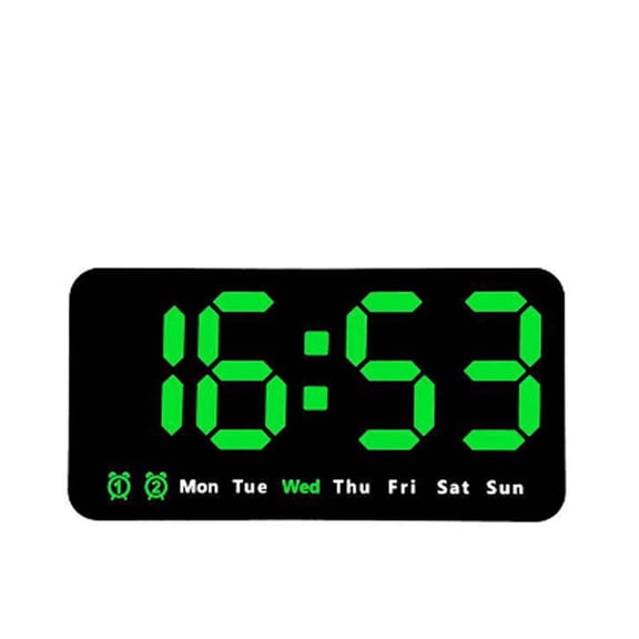 DESIGNICE 2026 New Alarm Clock Stylish and Functional Digital Clock Adjustable Brightness Bedside Clock with Full Date & Temperature Details for Bedroom Office Study