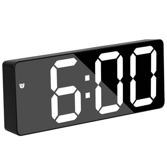 DESIGNICE 2026 New Alarm Clock Time Date Temperature Display Clocks for Living Room Quiet Movement Wall Clock Decorative Black White