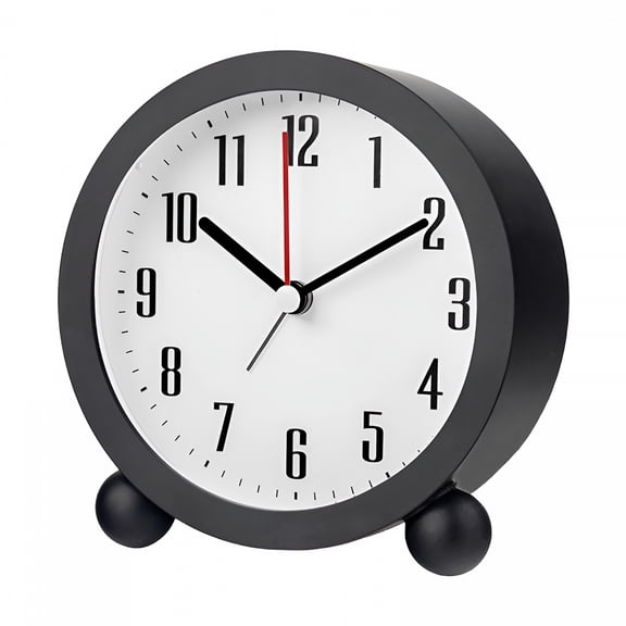 DESIGNICE 2026 New Alarm Clock with Night Light Quiet Small Round Easy Set Battery Operated Kids Students Desktop Analogue Alarm Clock Home Supplies