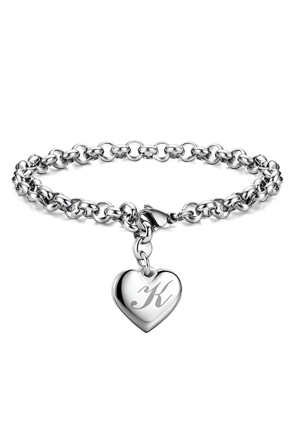 2026 New Alphabet Bracelet Personalized Custom Charm Bracelets for Girls Letter Combinations Charm Bracelets Silver Stylek for Birthdays Anniversaries Gift Giving Casual Wear