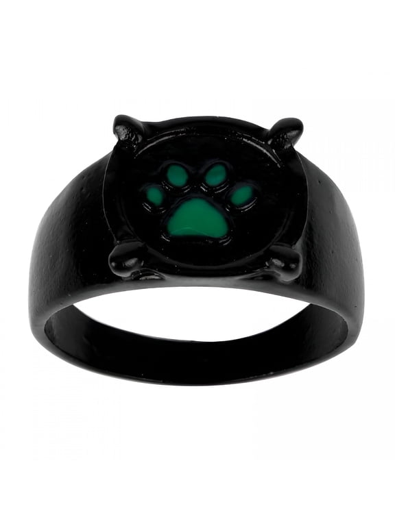 2026 New Animal Ring Cartoon Paw Print Ring for Men and Women Alloy Zodiac Ring Party Jewelry Birthday Gift Fashion Black Rings