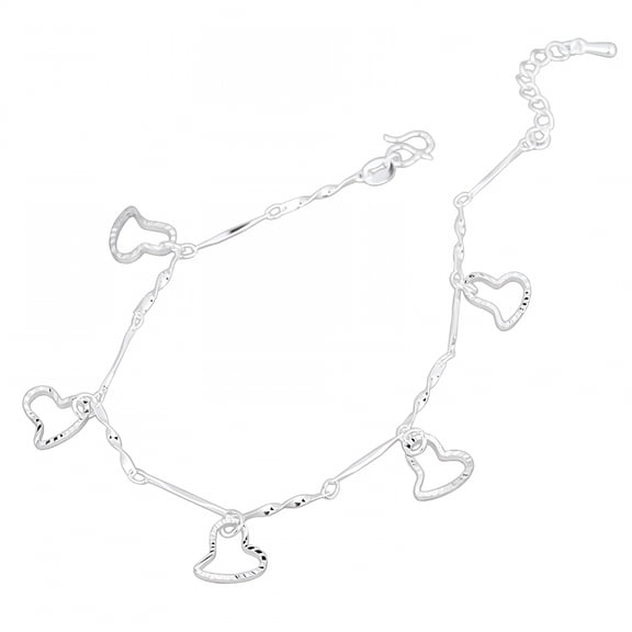 DESIGNICE 2026 New Ankle Bracelets for Women Hollow Love Anklet Women Simple Sexy Mori Foot Chain Women'S Ankle Chain Jewelry Anklets for Women Waterproof Sterling Silver Anklets for Women