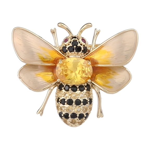 DESIGNICE 2026 New Bee Brooch for Women - Cute Animal Design Safety Pin for Cardigans, Stylish Anti-Slip Accessory to Prevent Wardrobe Malfunction, Unique Gift Idea