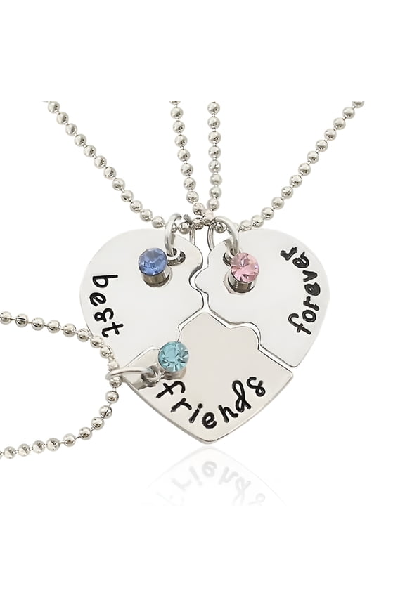 2026 New Best Friend Friend Love Stitching Necklace (For Three People), Necklace Gift, Birthday Gift,Bff Necklace for 3