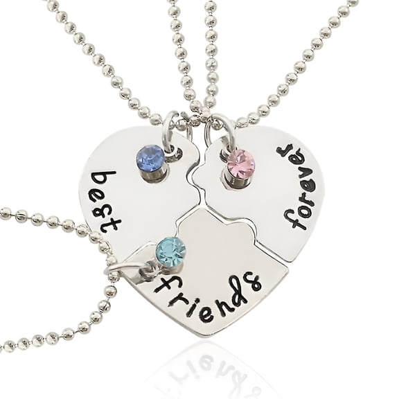 DESIGNICE 2026 New Best Friend Friend Love Stitching Necklace (For Three People), Necklace Gift, Birthday Gift,Bff Necklace for 3