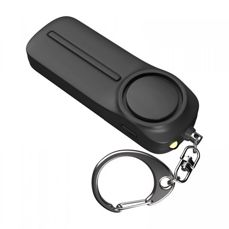 DESIGNICE 2026 New Big O Key Ring Bracelet Black Personal Alarm Keychain Mini Key Chain with Led Light 130 Db Loud Pull Ring Key Chain