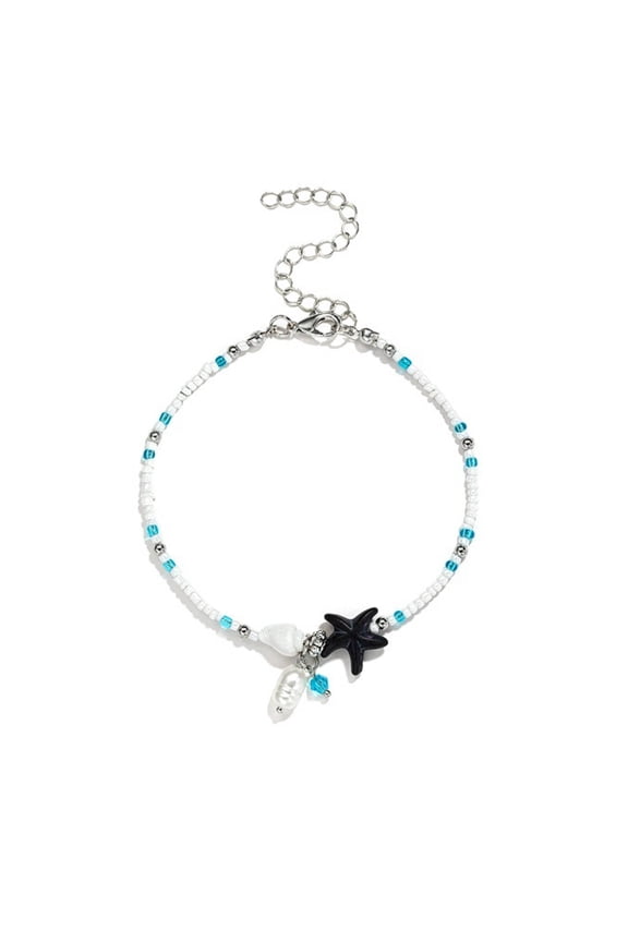 2026 New Bracelet Beachy Starfish Charm Bracelet Vibrant Ocean Element Bracelets White for Beach Days Summer Vacations Casual Outfits Poolside Parties