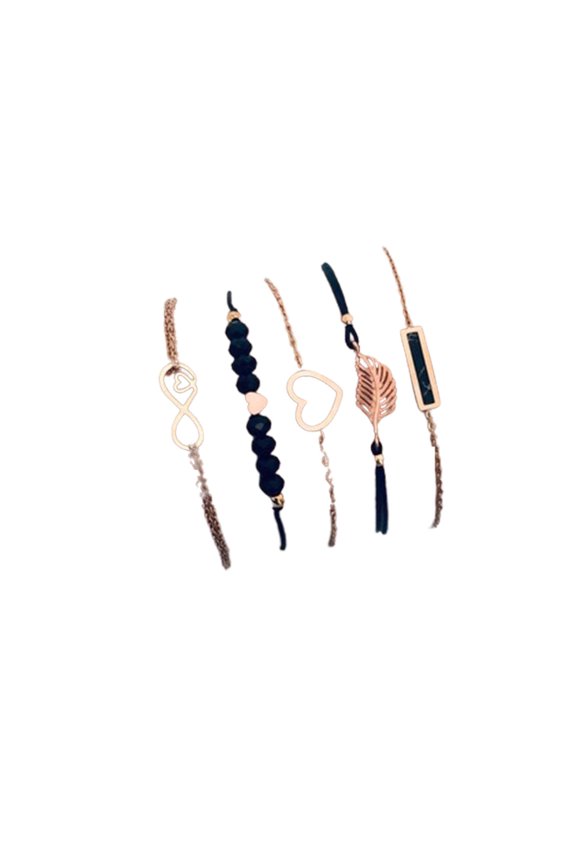 2026 New Bracelet Geometric and Heart Element Charm Bracelet Unique Romantic Bracelets Gold for Date Party Gift