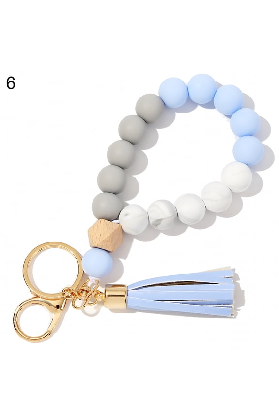 2026 New Bracelet Keyring Decorative Stretchy Beaded Portable Bangle Wristlet Keychains for Women for Daily Use, Shopping, Travel, Commuting, Outdoor