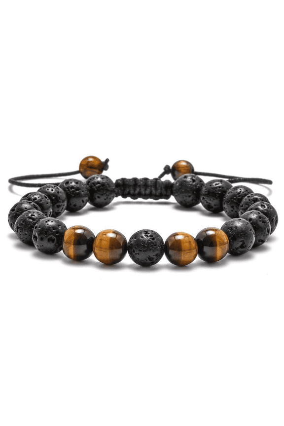 2026 New Bracelets for Women Tiger Eye Stone Turquoise Weaving Adjustable Bracelet Jewelry for Women Volcano Stone Bracelet Bracelets for Teen Girls Style 1 for Daily Wear Party Dating Gift