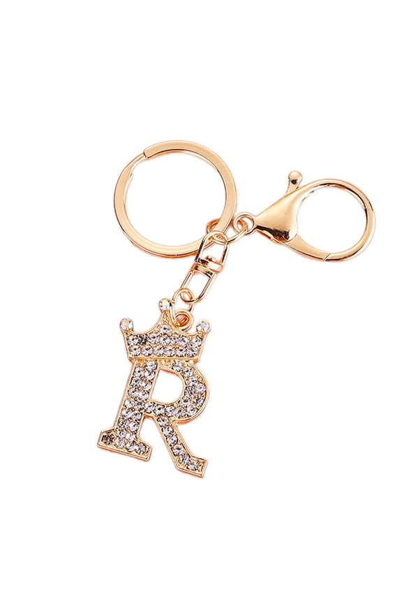 2026 New Car Key Chain Shimmering Keychains for Women Personalized Key Chains Women Cute Multi Functional Keychains for Women R for Car House Office Backpack