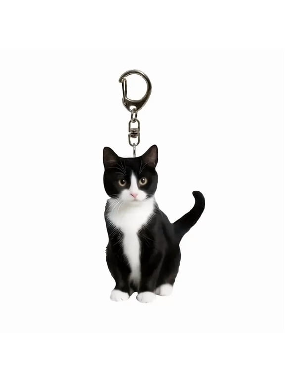 2026 New Cartoon Cat Shape Keychain 2D Acrylic Cat Charm Keyring Keys Parties Versatile Keychain Bag Charm Accessory for Keys, Backpack, Purse, Gift, Party Favor