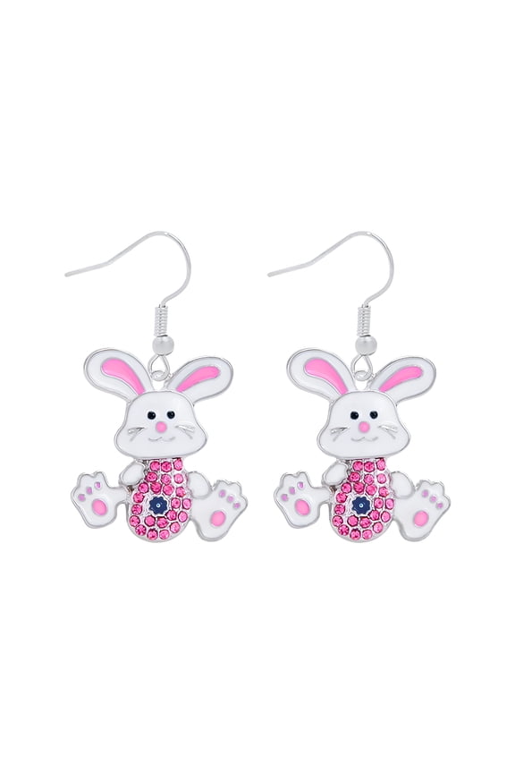 2026 New Cartoon Cute Bunny Dangling Rabbit Earrings Happy Easter Egg Carrot Earring Easter Earrings Cartoon Cute Rabbit Earrings Women'S Halloween Moon and Star Ear Swirls