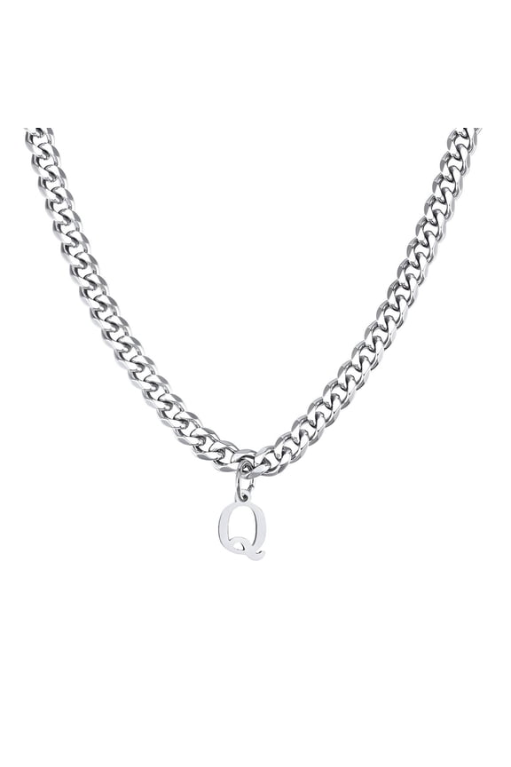 2026 New Chunky Letter Necklaces for Women,Personal Symbol Small Initial Necklace,Letter Pendant Custom Chains,Silver,Styles