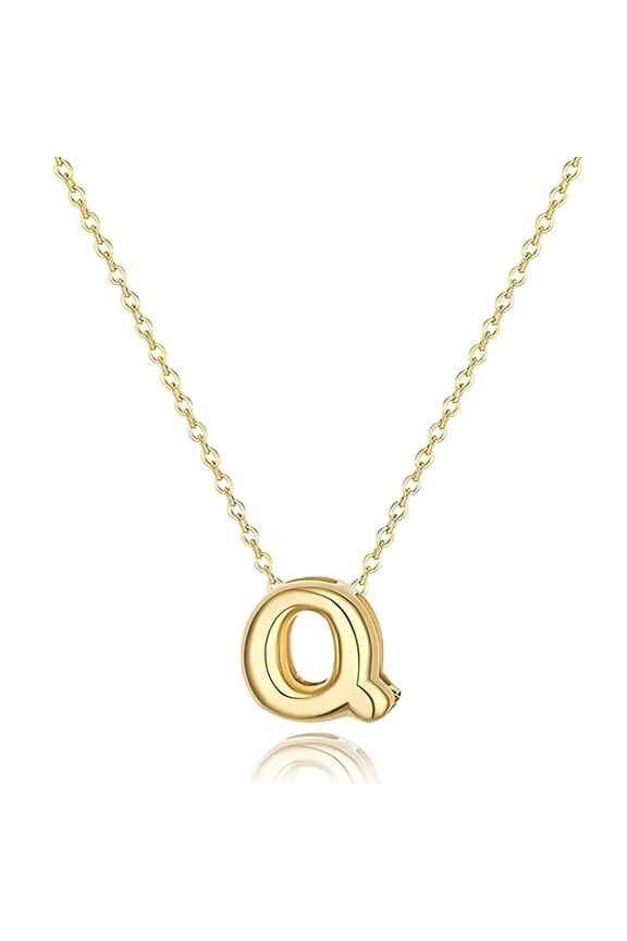 2026 New Chunky Letter Necklaces for Women,Personalized Gift Small Initial Necklace,Custom Letter Custom Chains,Gold 17