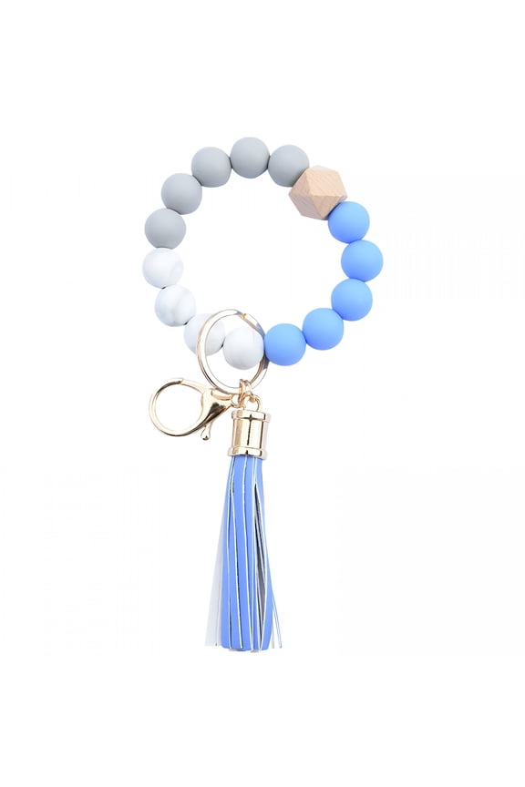 2026 New Creative Keychain Bracelet Wristlet Key Ring Beaded Bangle Key Chains for Women Bracelet Keychain for Keys,Handbag,Backpack,Purse,Travel