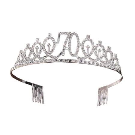 DESIGNICE 2026 New Crown Crystal Rhinestone Wedding Headpiece Princess Crown Electroplating Alloy Comb Crowns for Women 12.5X5Cm,Number70