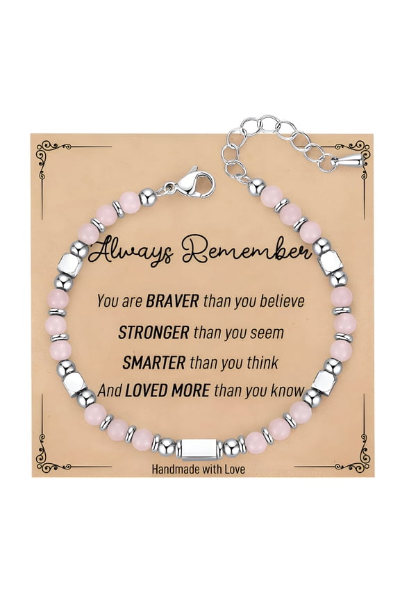 2026 New Designice Natural Stone Bracelets, Teen Girl Bracelets, Trendy Birthday Teen Girl Gift Ideas with Quote Card, for Birthdays, Casual Wear, Special Occasions, Teen Gifts
