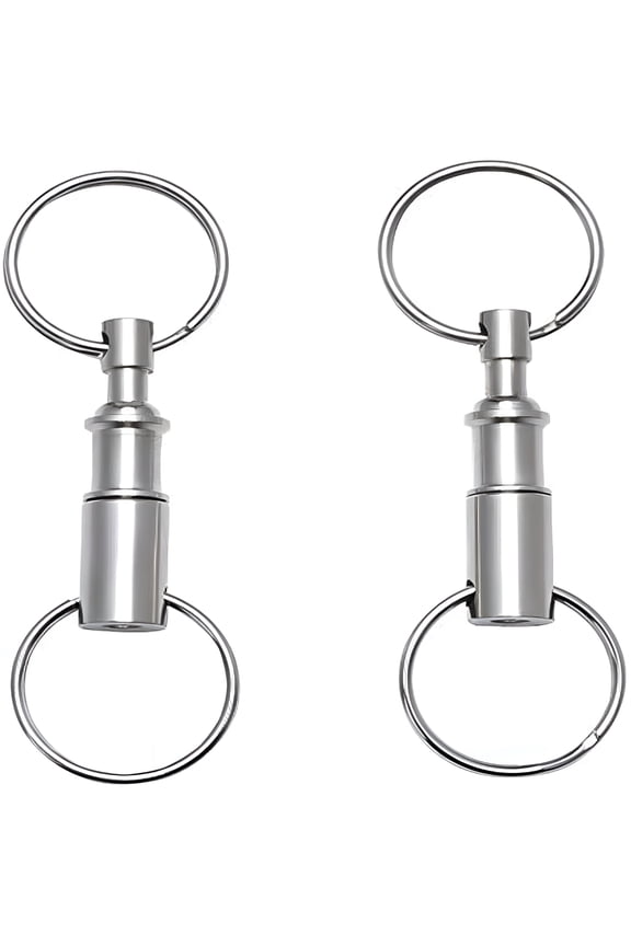 2026 New Detachable Pull Apart Key Rings Keychains for Keys, Bag, Car, Locker Keychain Ring (2 Pack)