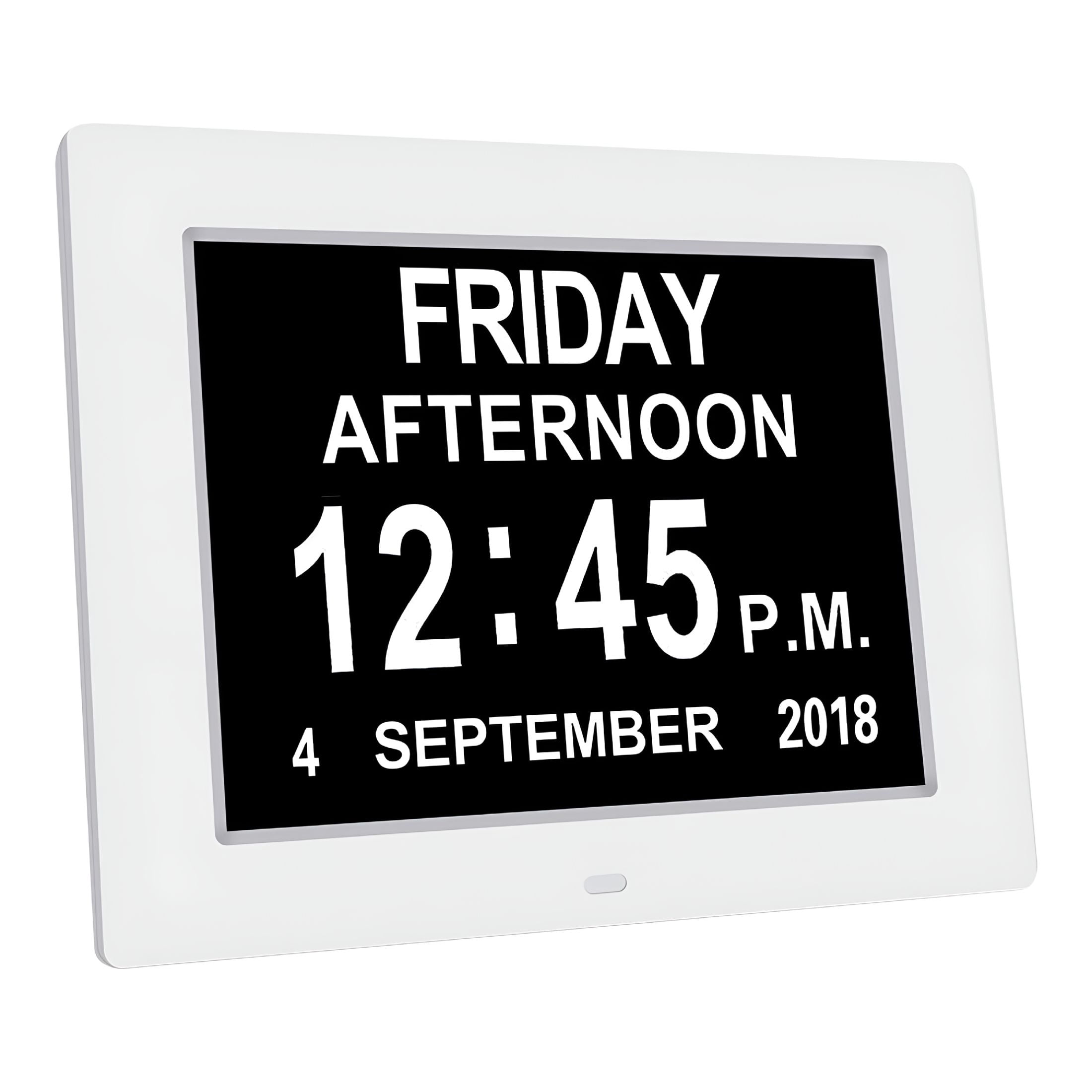 DESIGNICE 2026 New Digital Calendar Clock Extra Large Non-Abbreviated Day Date Month,Clock with 1 Option for Senior Elderly Memory Loss Vision Impaired Clock