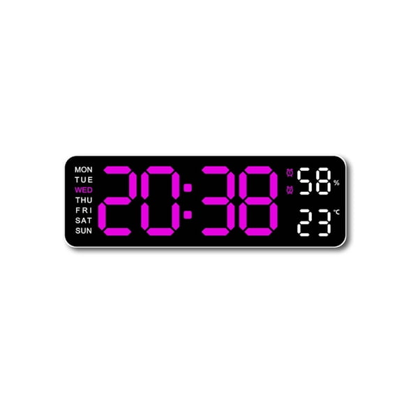 DESIGNICE 2026 New Digital Clock Multi Function Digital Calendar Clear Digital Wall Clock Modern Easy Read Digital Clock Display for Bedroom Office Kitchen
