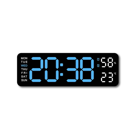 DESIGNICE 2026 New Digital Clock All in One Digital Calendar Advanced Digital Wall Clock Large Display Digital Clock for Easy Viewing for Home Office Classroom Kitchen