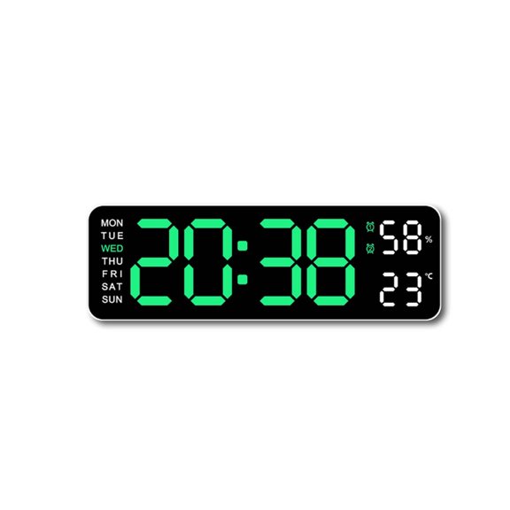 DESIGNICE 2026 New Digital Clock Versatile Digital Calendar Efficient Digital Wall Clock Clear Lcd Digital Clock Display for Office Bedroom Kitchen Study