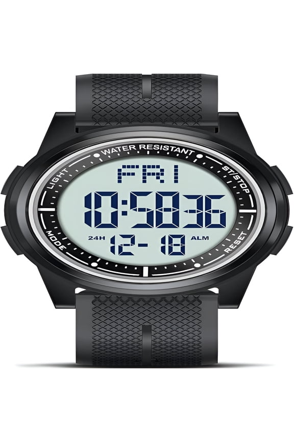 2026 New Digital Watch Waterproof with Stopwatch Alarm Countdown Dual Time,Ultra-Thin Super Wide-Angle Display Digital Wrist Watches for Men Women
