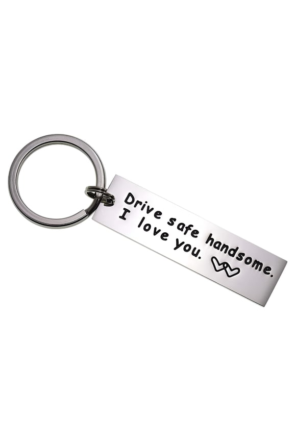 2026 New Drive Safe Keychain I Love You Trucker Husband Gift for Husband Dad Gift Valentines Day Stocking Stuffer for Driving,Trucking,Travel,Everyday