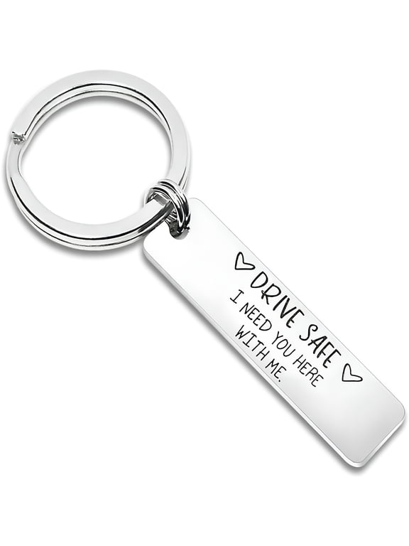 2026 New Drive Safe Keychain I Need You Here with Me Gifts for Husband Dad Boyfriend for Keys, Cars, Backpacks, Wallets, Daily Use, Travel, Anniversary, Birthday