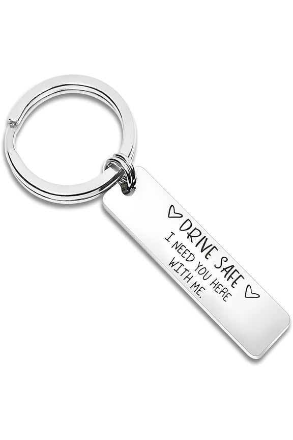 2026 New Drive Safe Keychain I Need You Here with Me Gifts for Husband Dad Boyfriend for Keys, Cars, Backpacks, Wallets, Daily Use, Travel, Anniversary, Birthday
