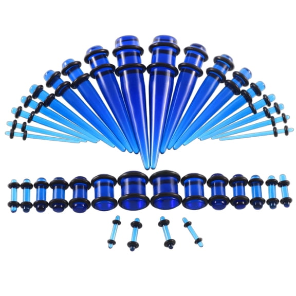 DESIGNICE 2026 New Ear Gauge Stretching Kit Convenient Use Gauge Stretching Kit Smooth Texture Gauges for Ears Blue1