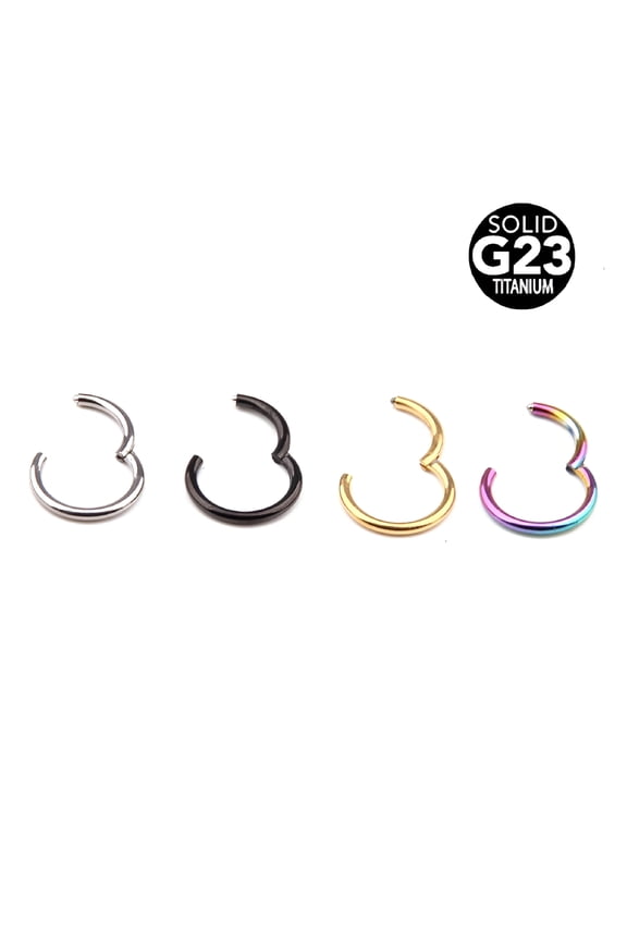 2026 New Ear Rings Seamless Hinged Segment Sleeper Clicker Ring Hoop Ear Lip Nose Septum Piercing for Daily,Party,Festival Gold Septum Ring