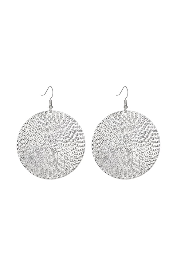 2026 New Earrings Exaggerated Alloy Electroplated Ring Earrings Retro Temperament Round Earrings Mardi Gras Earrings Sterling Silver Hoop Earrings for Women