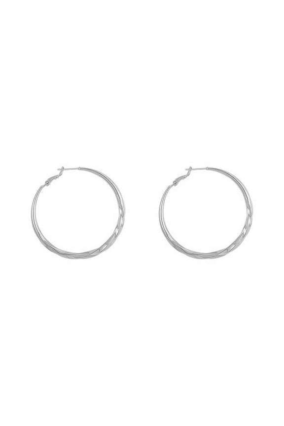 2026 New Earrings Silver Needle Large Hoop Design Stud Earrings for Women French Chic Luxe Style Flat Back Earrings for Daily Wear Party Dating Wedding Travel Style4