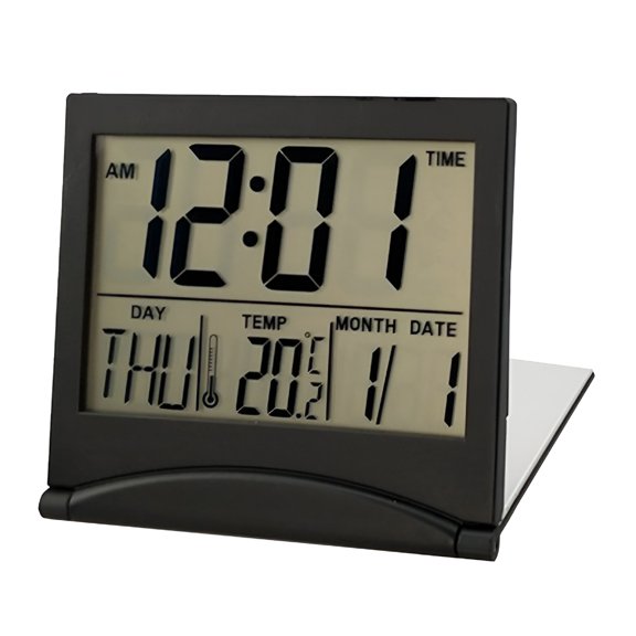 DESIGNICE 2026 New Electronic Clock Ultra-Thin Travel with Date and Temperature Alarm Clock for Bedroom,Office,Travel,Home